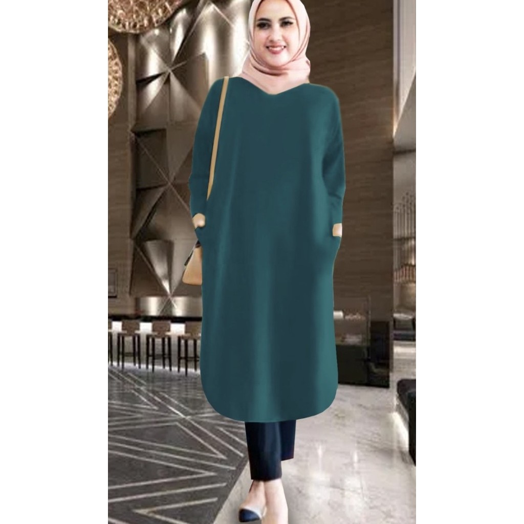 Cod TUNIK POLOS TUNIK KEKINIAN  TUNIK MURAH  TUNIK KAOS TUNIK WANITA  tosca XL