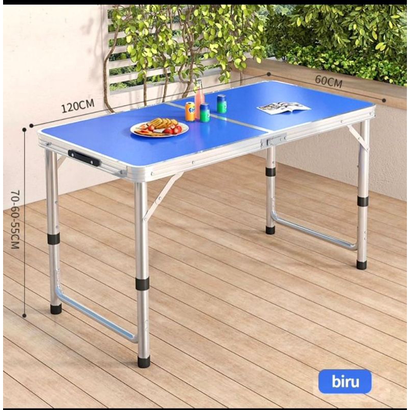 Meja Lipat Koper Hpl Meja Serbaguna Meja Lipat Portable Meja Kaki Bulat