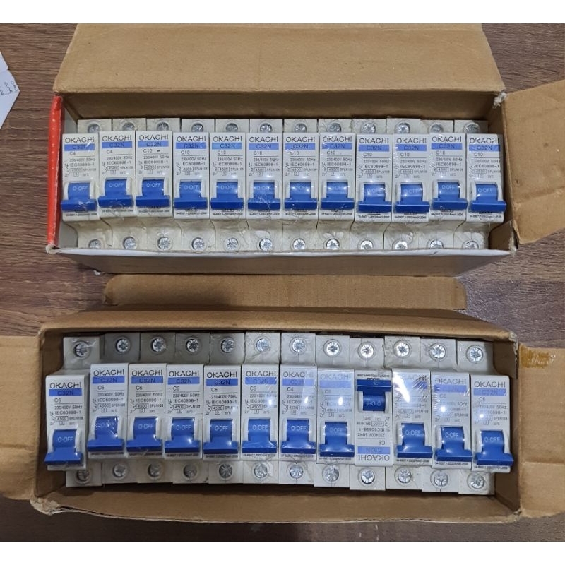 MCB Listrik PLN Okachi 1F 4A 6A 10A