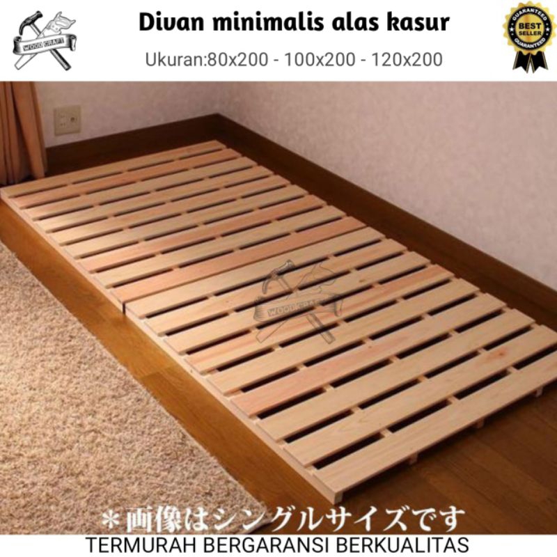 Divan kayu alas kasur divpan lesehan tempat tidur tatakan kasur lantai Difan kayu minimalis aestheti