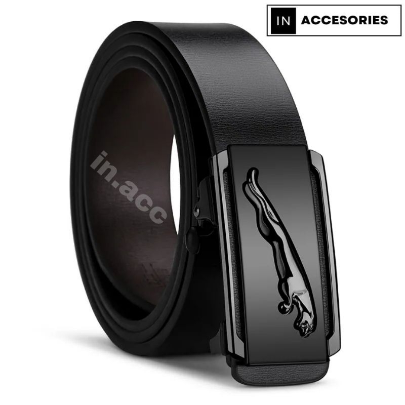 Ikat Pinggang Pria Kulit Halus Sabuk Pria Korea Fashion  Gesper Rel Automatic Buckle JAGUAR