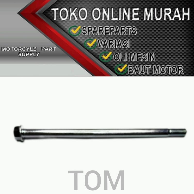 AS RODA DEPAN YAMAHA MIO/JUPITER/VEGAR/JUPITER MX, DL 10MM, PANJANG 190MM