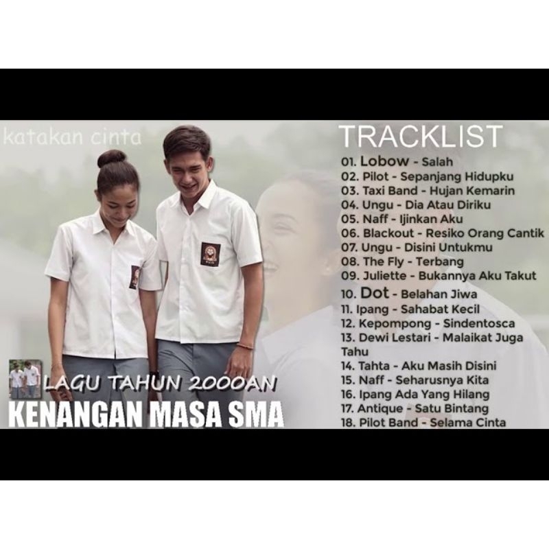 KASET CD MOBIL LAGU POP INDONESIA KENANGAN MASA SMA-KASET CD COMPACT DISC LAGU POP INDONESIA 2000 AN