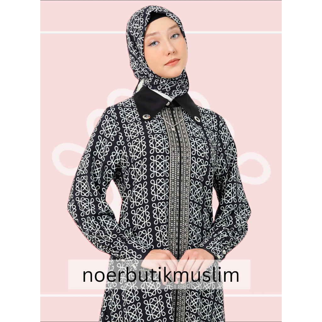 Hikmat Fashion Original A6675-02 / Abaya Hikmat A6675-02 - noerbutikmuslim - Gamis lebaran - Gamis M