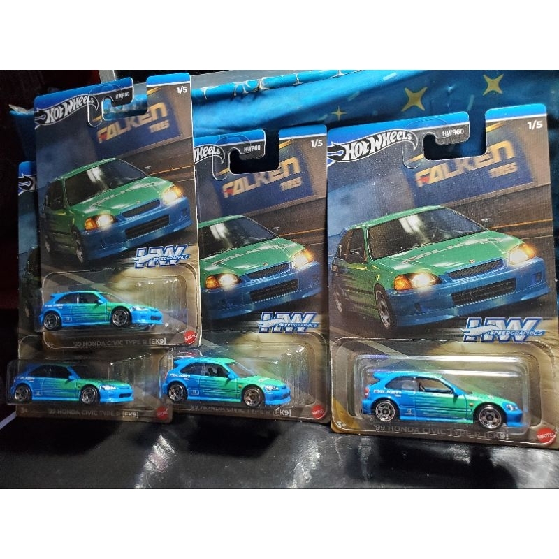 hotwheels 99 honda civic type R (ek9)