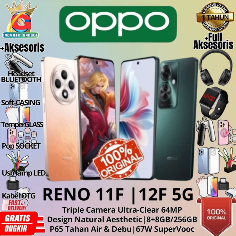 HP BARU OPPO RENO12 F | RENO 12F 5G | RENO 11F 8/256 GB & 12/256 GB - 12/512 GB  Ram Upto 24GB GARAN