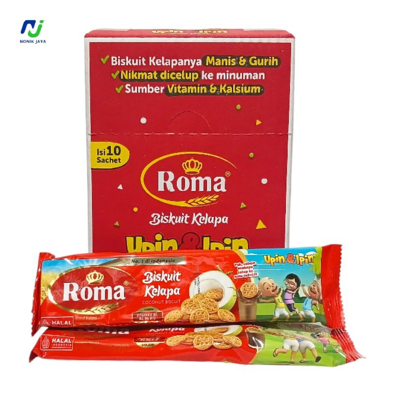 

Roma Biskuit Kelapa Upin&Ipin Special Edition Box Isi 10 Pcs