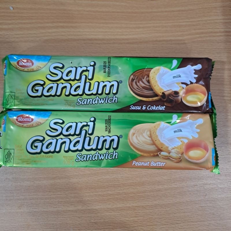 

Roma Sari Gandum rasa coklat & rasa kacang