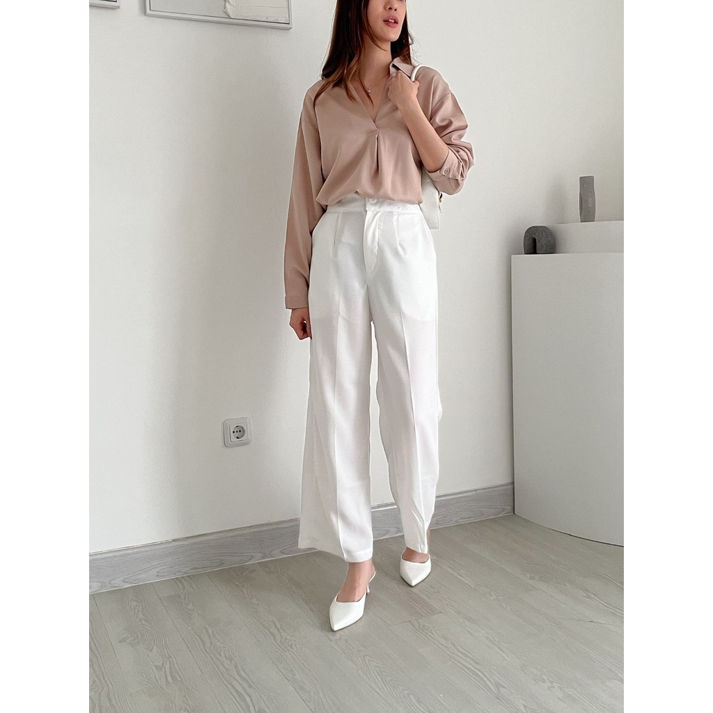 RTYU Helena Cullote Hhtwaist Pants Celana Kulot Wanita C.1252