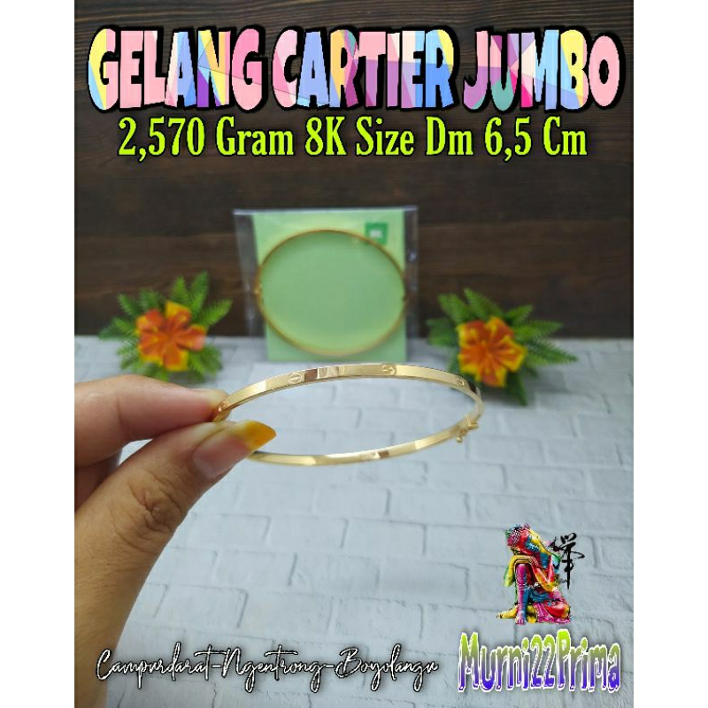 GELANG CARTIER JUMBO EMAS ASLI