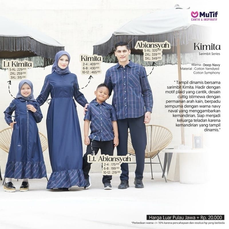 MUTIF Sarimbit KIMITA Deep Navy.