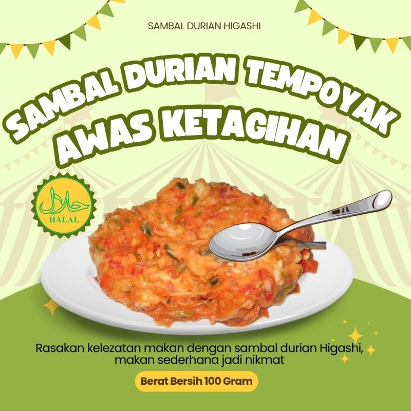 

[DURIAN SAUCE HIGASHI] Sambal Durian/tempoyak lezat (200 gram)