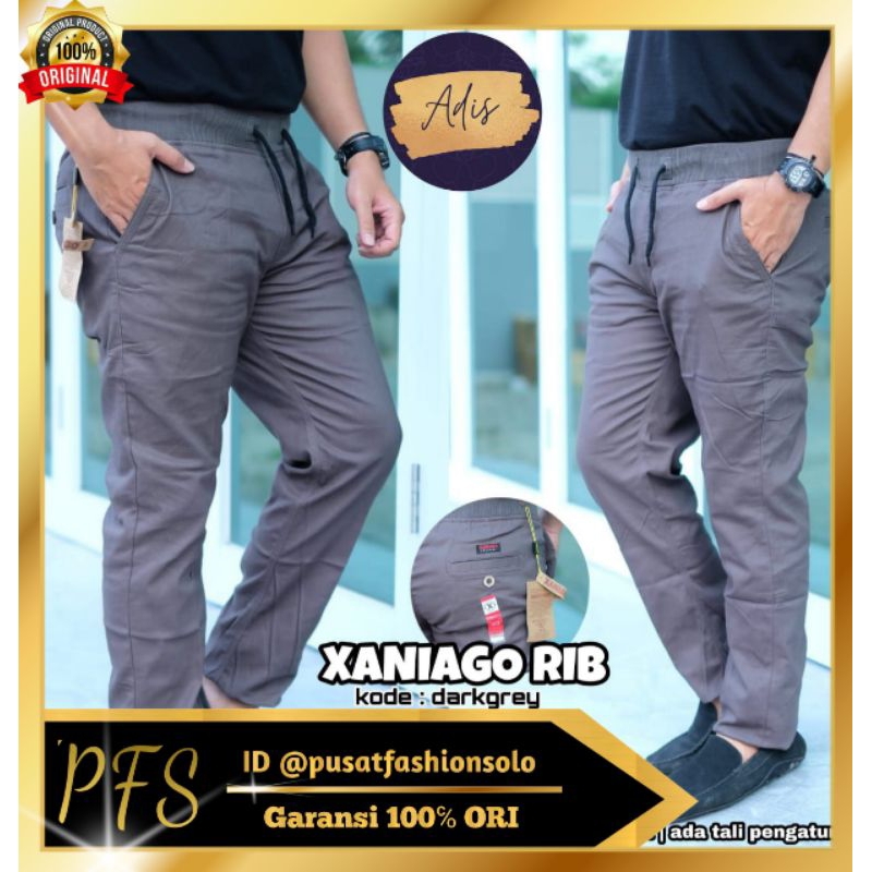 [Ready Stok] XANIAGO RIB - XPD CHINOS PANTS Original Product BERLABEL✔ | Celana Panjang Pria | Celan