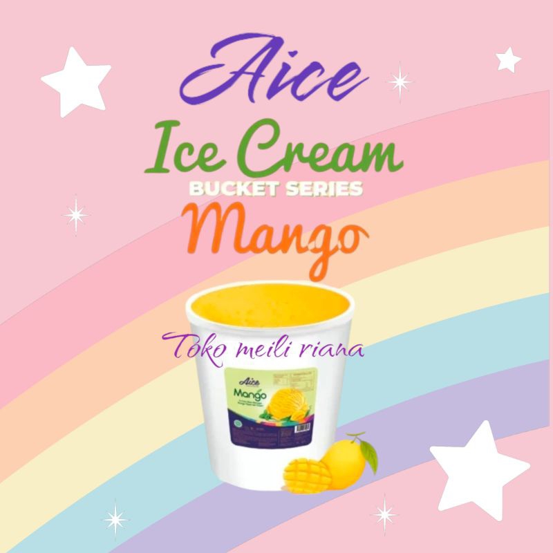 

ice cream aice rasa mango 8 liter / eskrim emberan rasa mangga 8liter