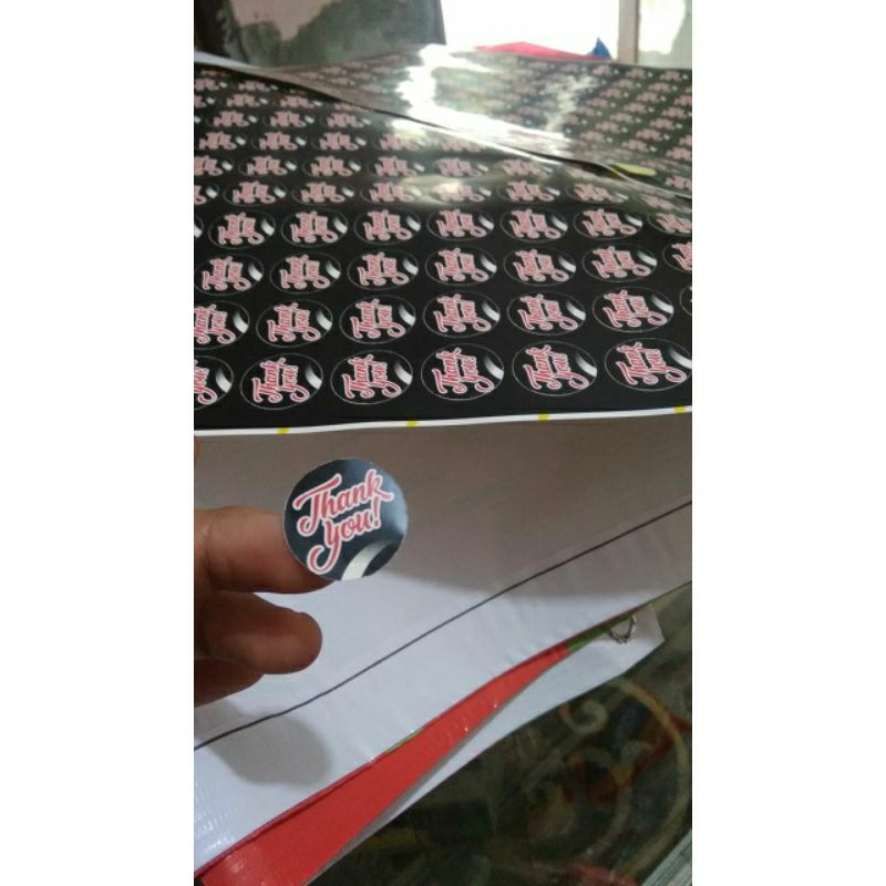 

stiker thank you cutting