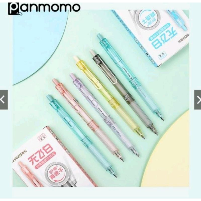 

Pena Gel Hitam Cepat Kering Pastel Body panmomo Pastel Series Double Bead Quick Dry Gel Pen