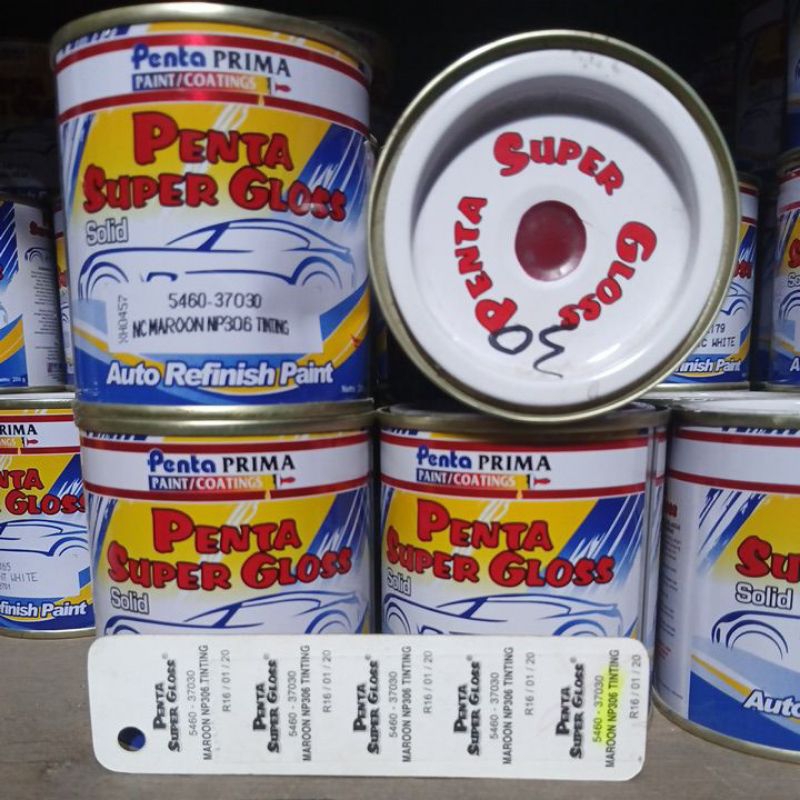 37030 CAT DUCO MERAH MAROON PENTA SUPERGLOSS CAT DUCO MERAH HATI PENTA SUPERGLOSS MAROON