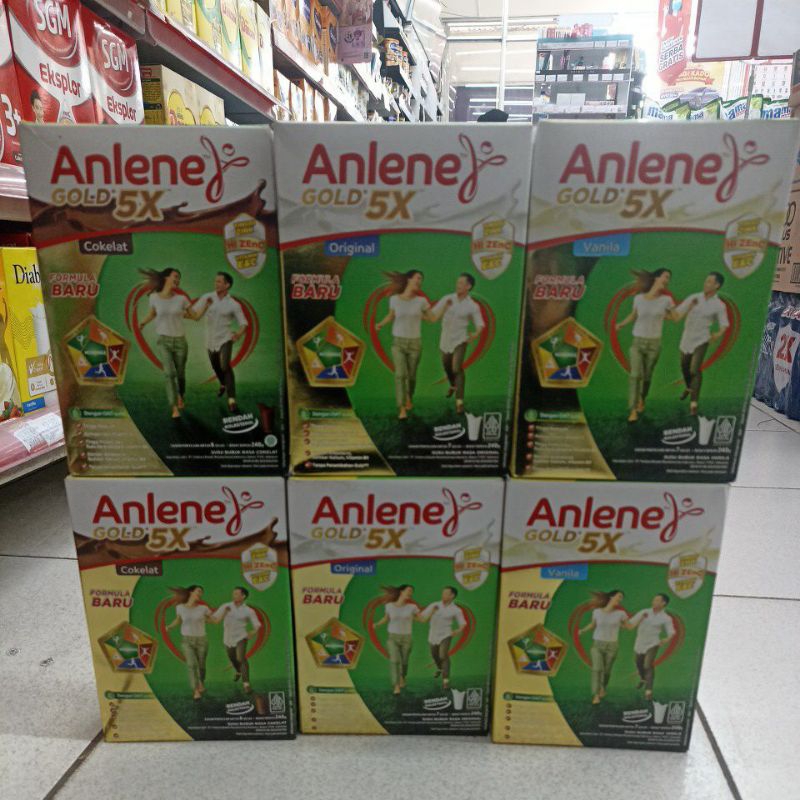 

Anlene gold 5x vanila/cokelat/original 240gr EXP JUNI 2025