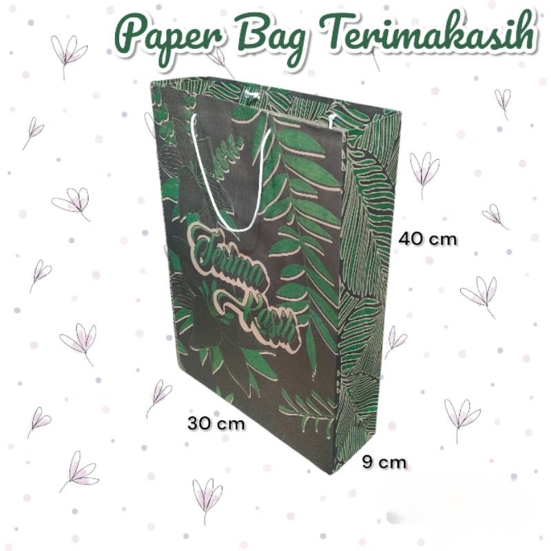 

Paper Bag Kado Souvenir Terimakasih Jumbo XL Lusinan Isi 12 pcs Ukuran 30×40 cm