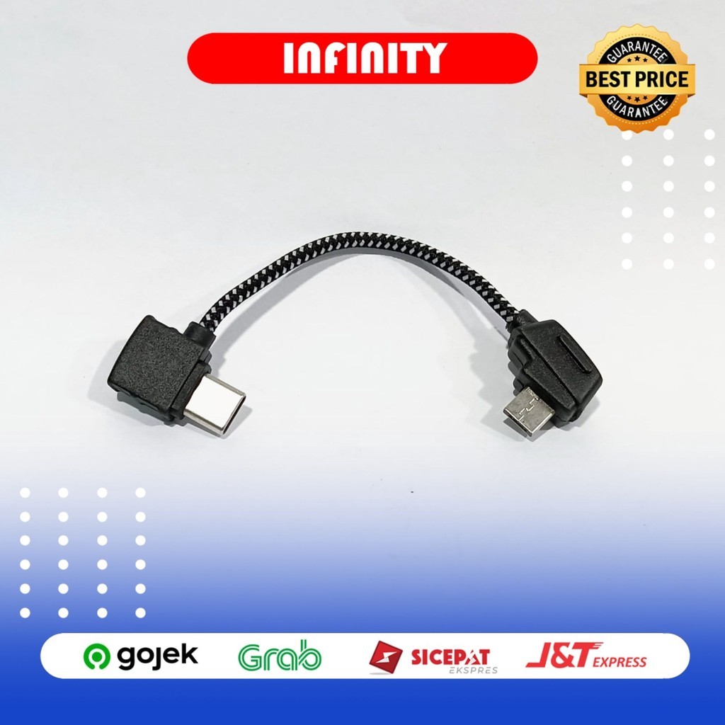 LUAR BIASA Kabel OTG USB Remote Type C to Micro USB 93mm
