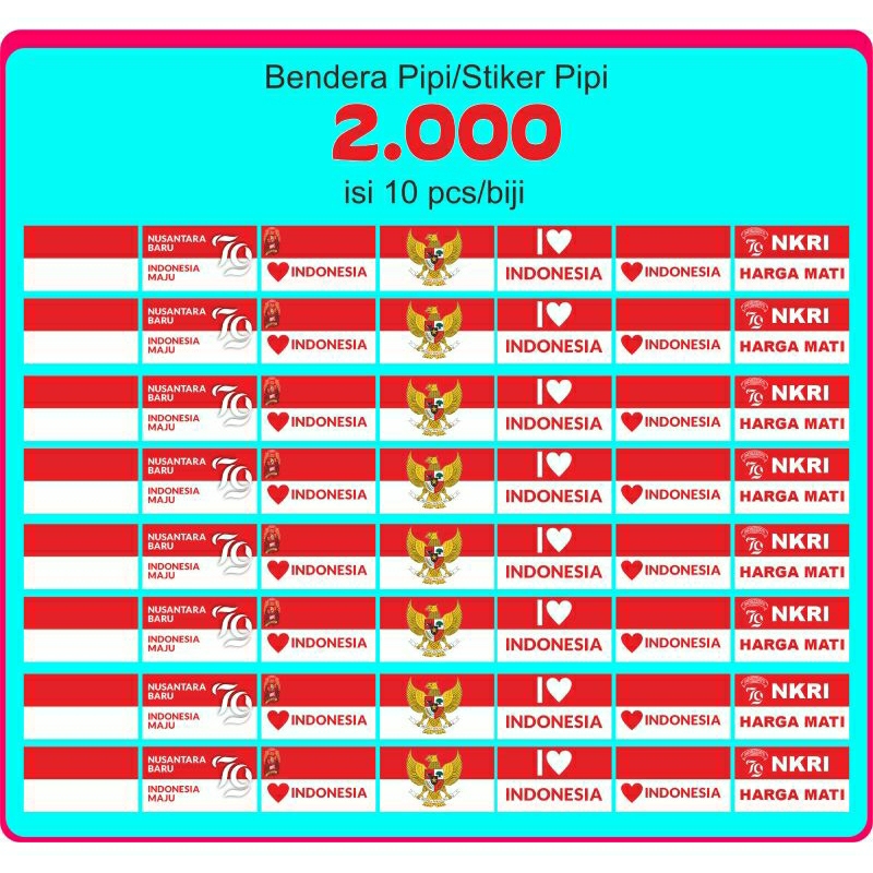 

Stiker Pipi terlihat unyu2. HUT RI 2024