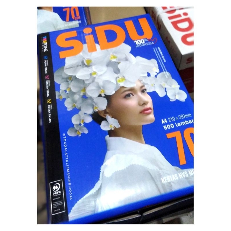 

[ 1 RIM ] SIDU HVS A4 70gsm // Kertas HVS Putih 210 * 297mm