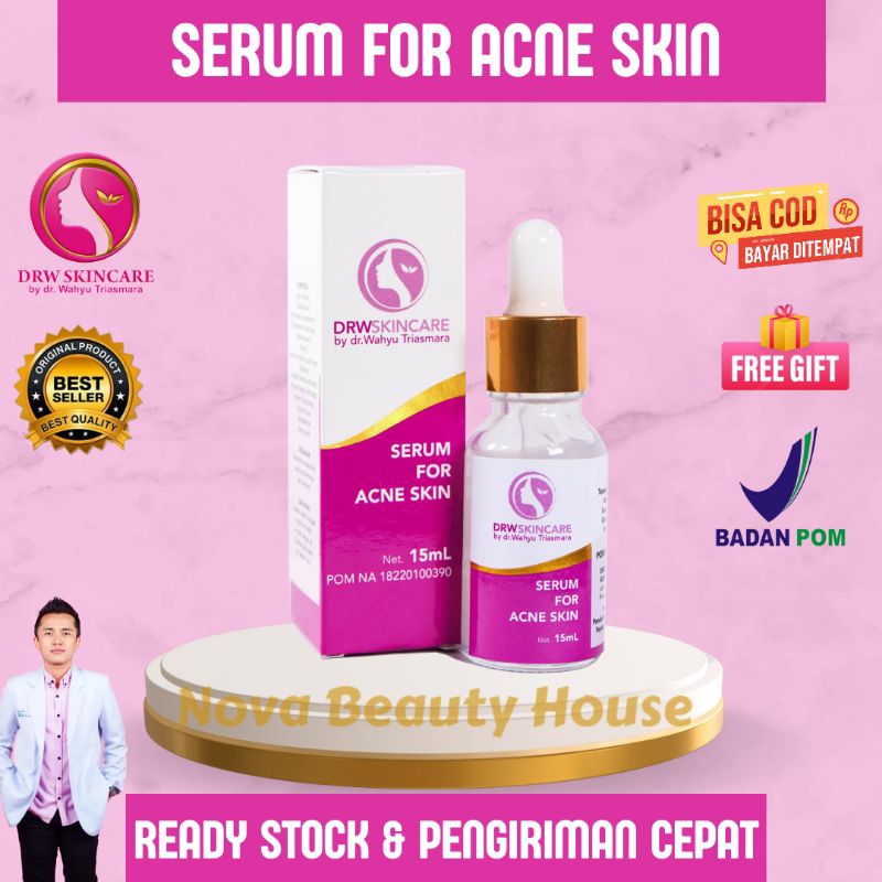 DRW SKINCARE SERUM PENCERAH WAJAH UNTUK JERAWAT FLEK BERUNTUSAN AMAN BPOM