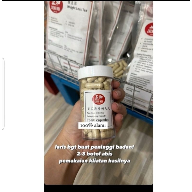

Cheng Woh Kapsul American Noto Ginseng Dan Tian Chi untuk Peninggi Badan ⁹