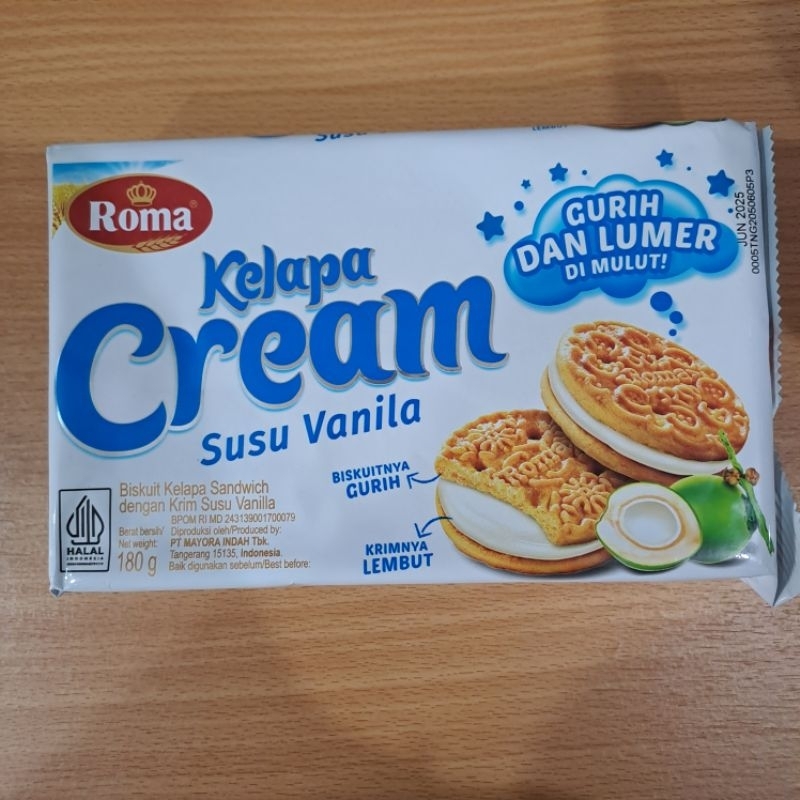 

Roma kelapa cream rasa vanila & coklat