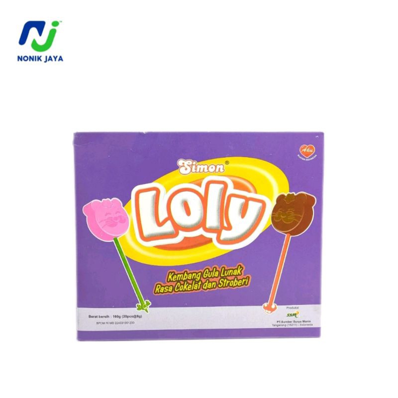 

Simon Loly Box Isi 20 Pcs(KEMBANG GULA LUNAK COKELAT & STROBERI)