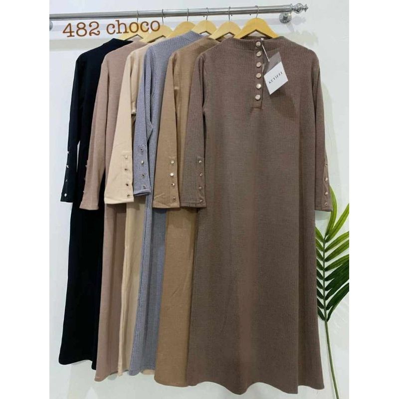 Gamis knit import premium kiyufei atasan knit know premium import