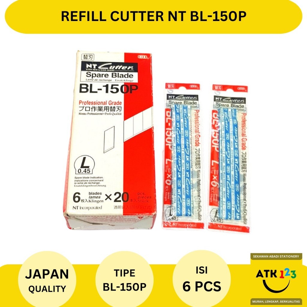 

KODE V14T Isi Cutter Refill Cutter Pisau Cutter Merk NT BL15P ASLI