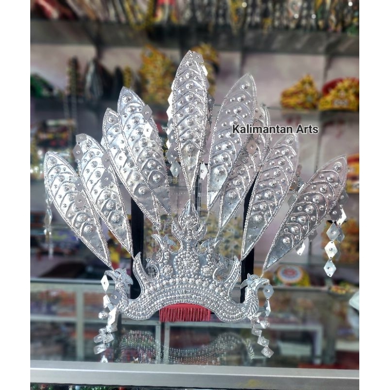 Sugu Tinggi Dayak Iban Motif Bulu Ruai untuk Perempuan Dewasa