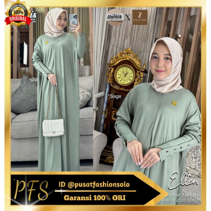 《Ready Stok》ELLEN BERGO ABAYA ORIGINAL Product By UWAIS✔ | Gamis Muslimah Terbaru Knit Fit JUMBO | O