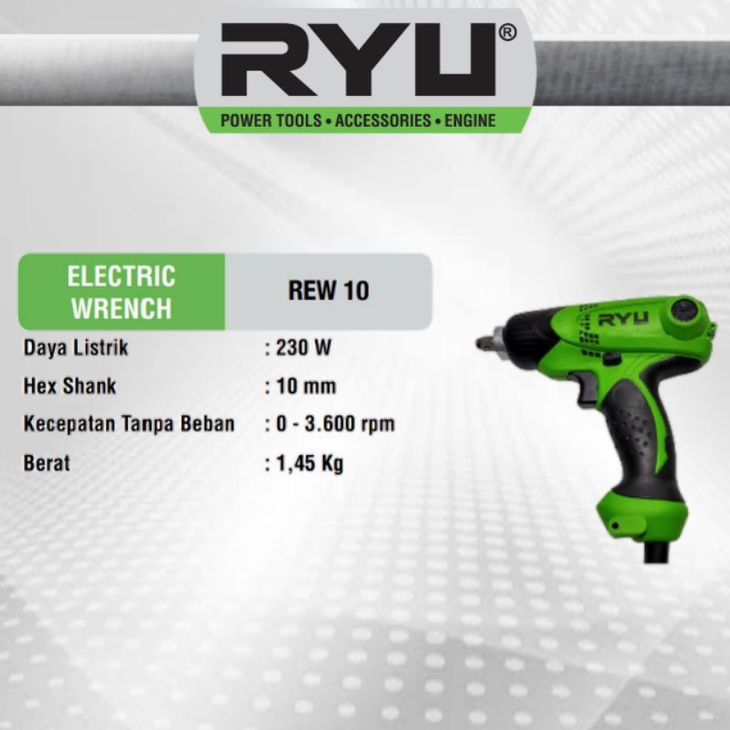 RYU Mesin Pembuka Baut REW 10 Electric Wrench REW10 Mesin Buka Baut 10 Inch Impact Elektrik 10" Mesi
