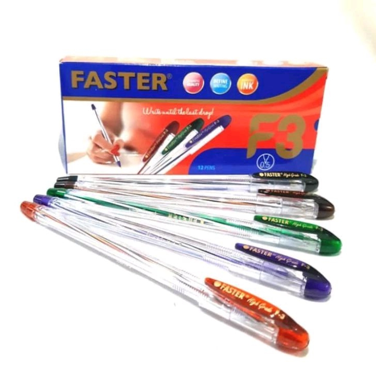 

Bolpoin Faster F3 Hitam 1 pack/ 1 lusin