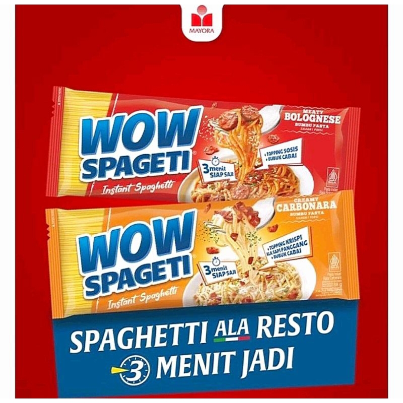 

WOW SPAGETI CARBONARA & BOLOGNESE