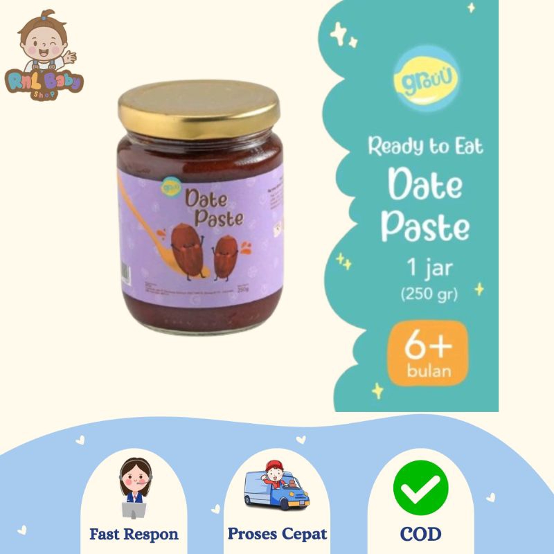 

GROUU Dates Paste 250g - Pasta Selai Kurma