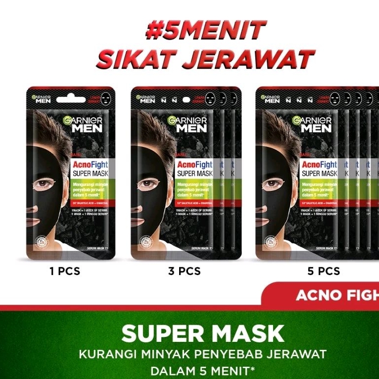 Garnier acnofight Super Mask (masker wajah pria)exp feb 2026