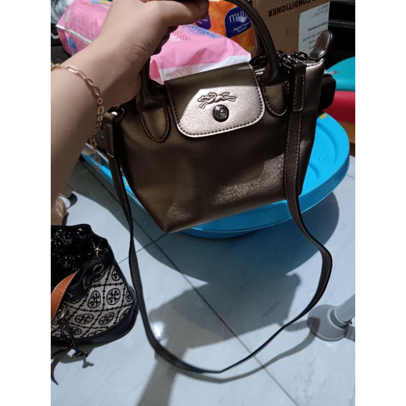 PL PREMIUM  LC CUIR BRONZE SLING MINI