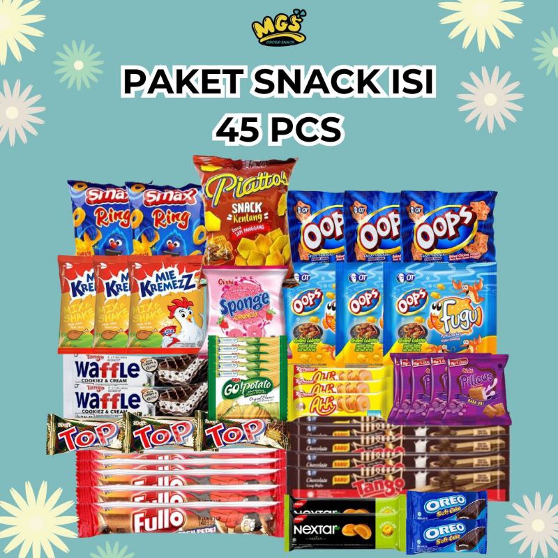 

paket snack murahan grosir isi 45 pcs