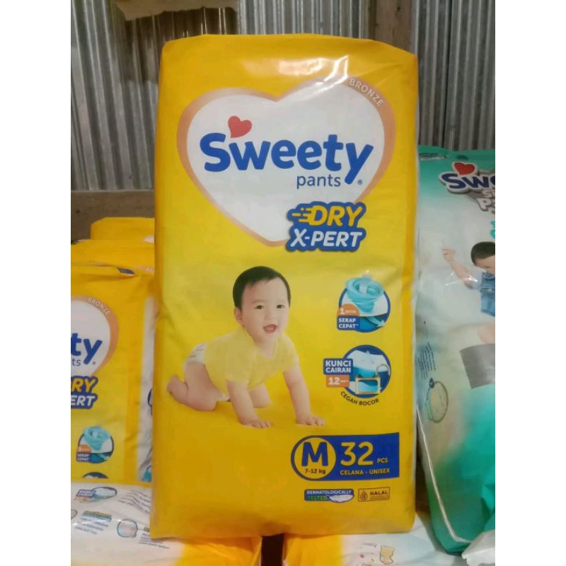 PAMPERS SWEETY BRONZE PANTS DRY EXPERT POPOK CELANA UKURAN NB S M TERMURAH