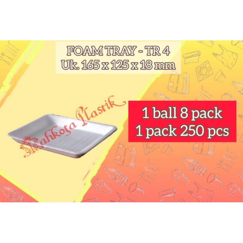 tempat daging, ikan/tray makanan/Foam Kotak TR 4