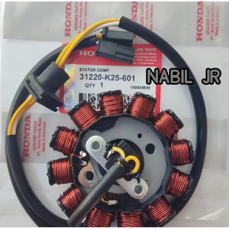 SPUL STATOR ASSY + PULSER K25/KZL HONDA BEAT FI INJEKSI 2014 SCOOFY FI SPACY FI ORI