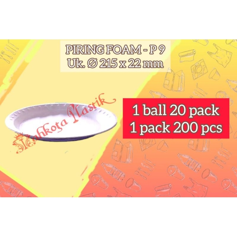 tempat daging, ikan/tray makanan/Foam Piring P9