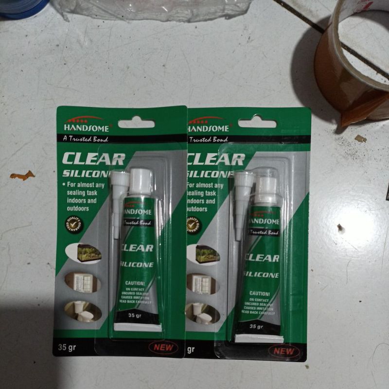 

lem silicone clear kaca handsome