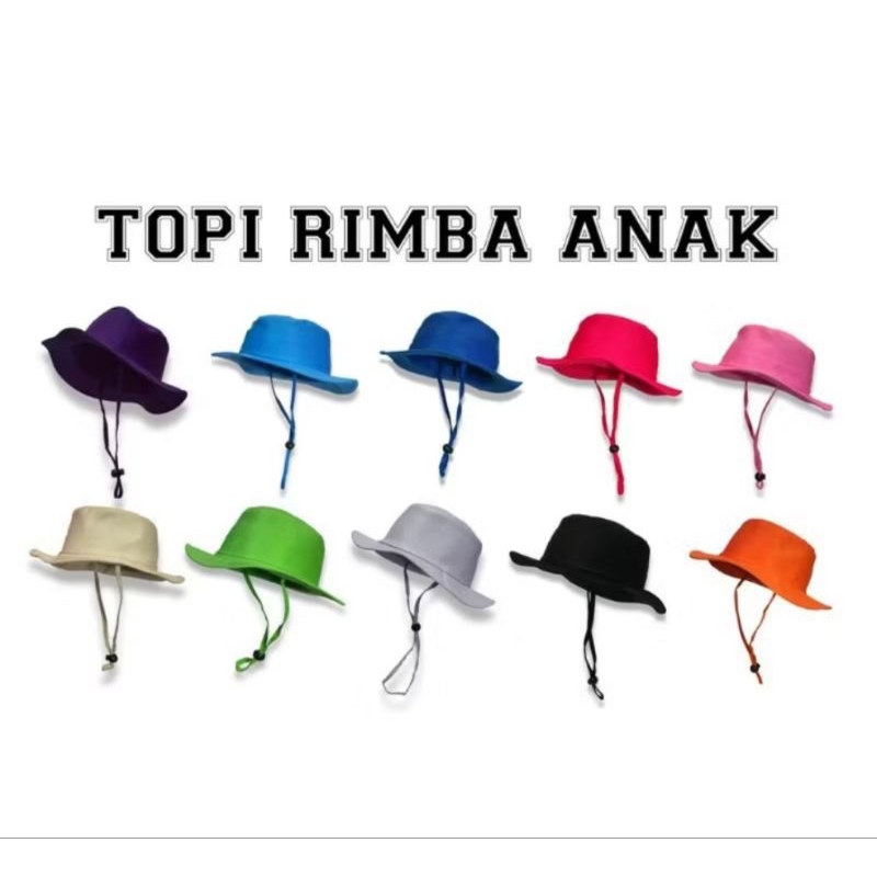 Topi Rimba Polos Anak Tali, Topi Gunung Anak