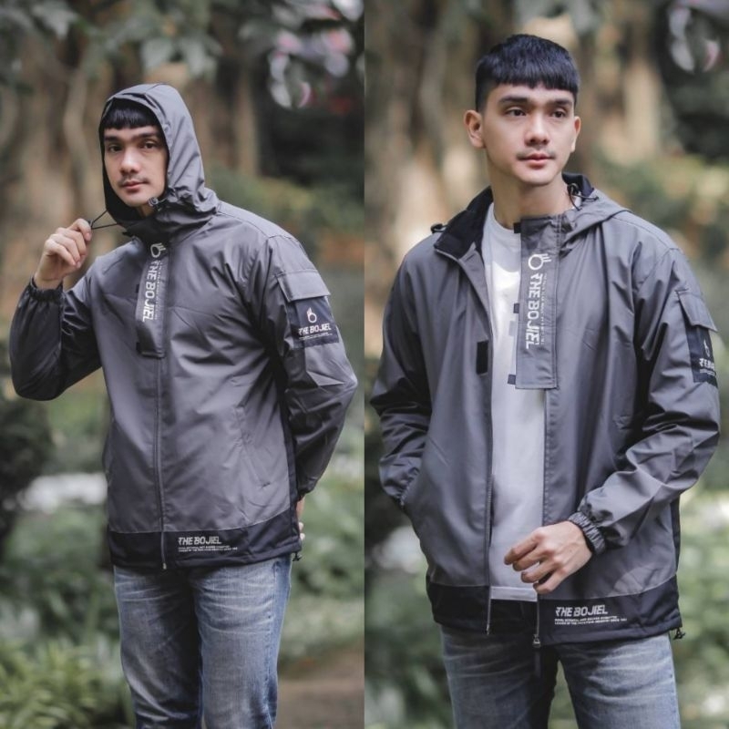 Jaket Outdoor The Bojiel Nasa Abu Hitam Jaket Parasut Jaket Pria Jaket Outdoor
