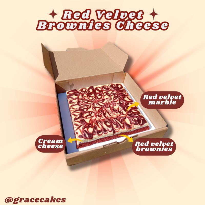 

Red Velvet Brownies Cheese | Brownies Red Velvet | Brownies Marble | Fudgy Brownies