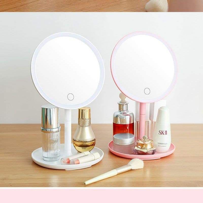 Cermin Rias Led/Cermin Lampu/Cermin bulat/Cermin Makeup/Alat Kosmetik Alat Makeup/Cermin Lampu Bulat